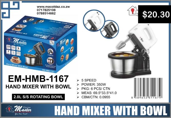 Hand Mixer with Bowl