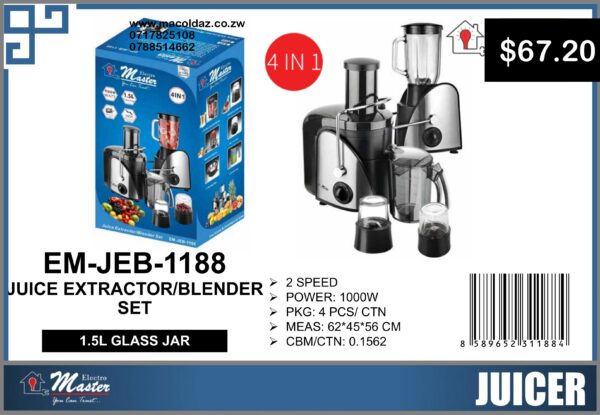Juice Extractor/Blender Set