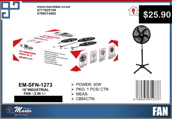 18" Industrial Fan (2 in 1)