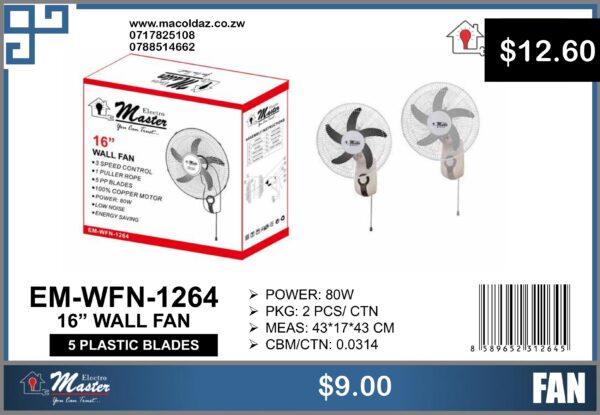 16" Wall Fan
