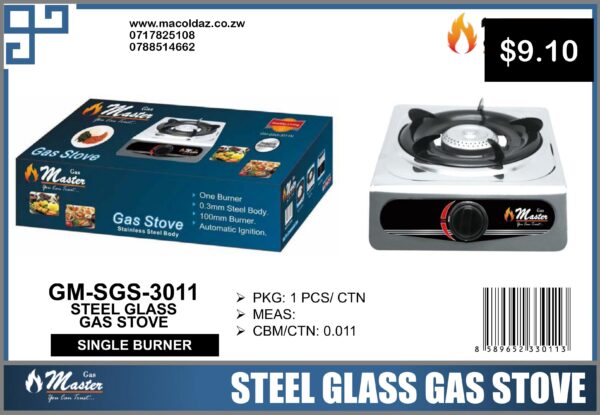 Steel Glass Gas Stove